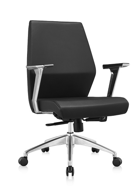 热销高质量老板椅超舒适皮椅铝合金脚经理椅工厂直销